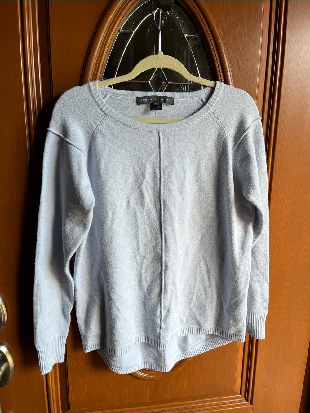 French Connection Pale Blue Crewneck Sweater Womens Size Small